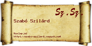 Szabó Szilárd névjegykártya